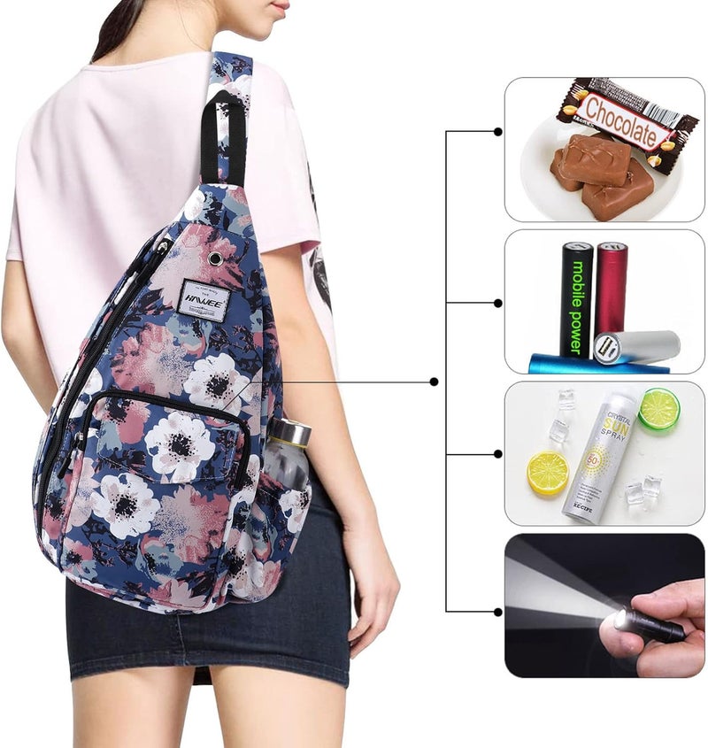 HAWEE Backpack Sling for Women Anti-Water Crossbody Bag Inclined Adjustable Pack | Casual, Adjustable Strap, Water Repellent, for Travel/Sport - Image 3